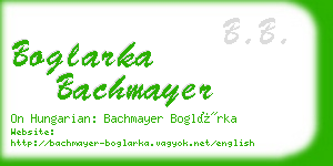 boglarka bachmayer business card